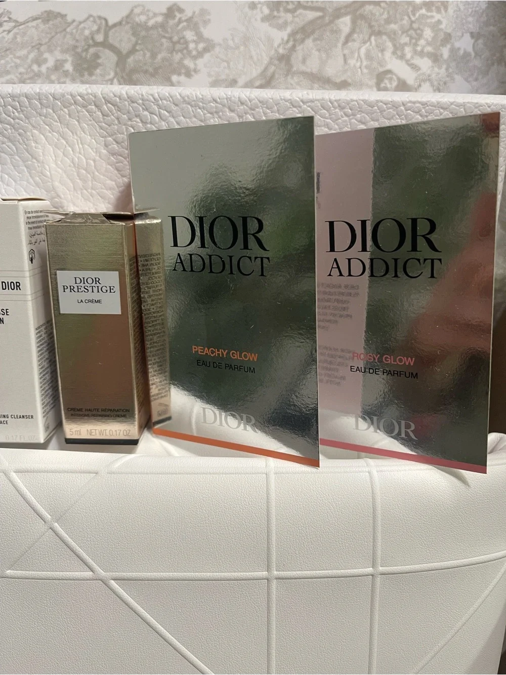 Dior Skincare Set in White and Gold Accents